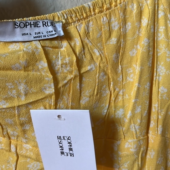 RueTopsBlousesSophie Rue Blooming Gather Bust Blouse yellow size NWT Size L - Picture 3 of 5